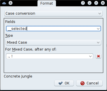 Format functions.